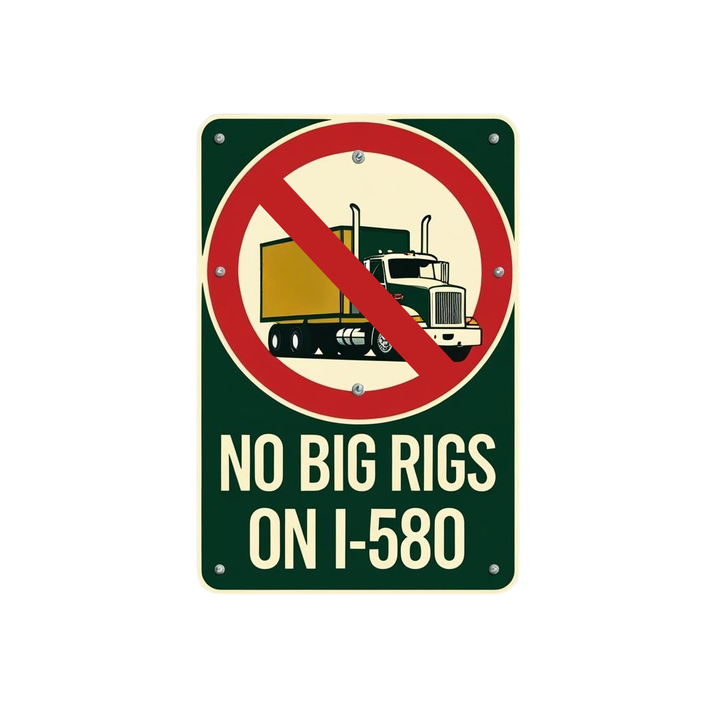 No Big Rigs on I-580